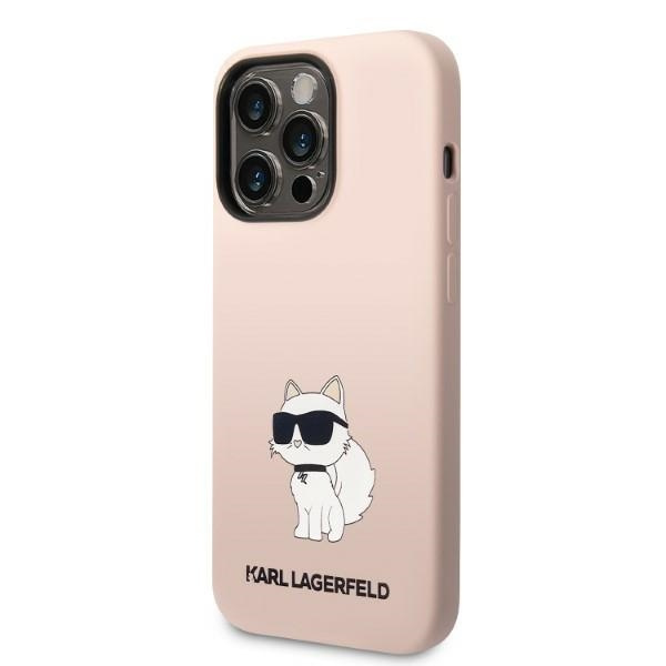 Etui Karl Lagerfeld Klhcp14lsnchbcp Iphone 14 Pro 6,1" Hardcase Różowy/pink Silicone Choupette Case