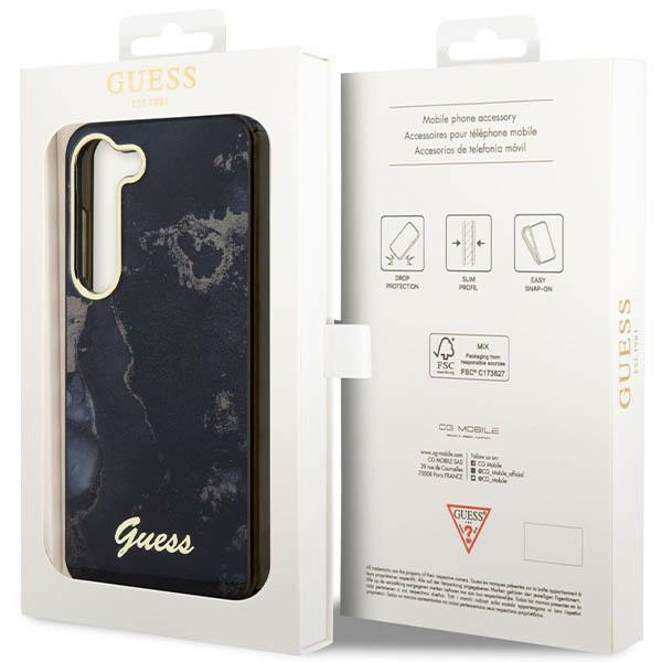 Etui Guess GUHCS23MHTMRSK S23 Plus S916 czarny/black hardcase Golden Marble Collection Case
