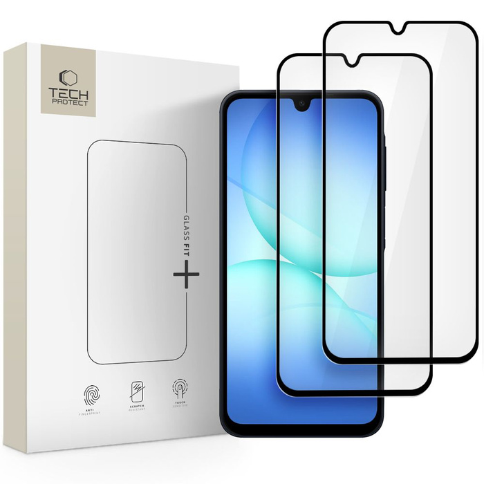 SZKŁO HARTOWANE TECH-PROTECT GALAXY A16 4G / 5G / A26 5G / A17 4G / 5G GLASS FIT+ 2-PACK BLACK
