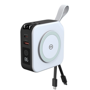 Powerbank Mobile Origin 10 000mAh and Travel Charger, Lightning and USB-C cable, white