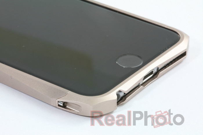 Etui LJY Hardcore iPhone 6 Aluminium Bumper Ramka Złoty