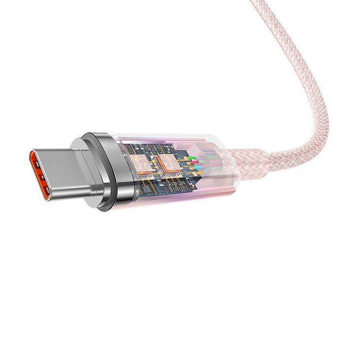 Kabel szybkiego ładowania Baseus USB do USB-C 6A,1m (Różowy)
