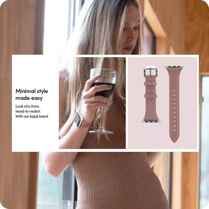 Pasek Spigen Cyrill Kajuk Apple Watch 9 8 7 SE 2022 38mm 40mm 41mm Rose