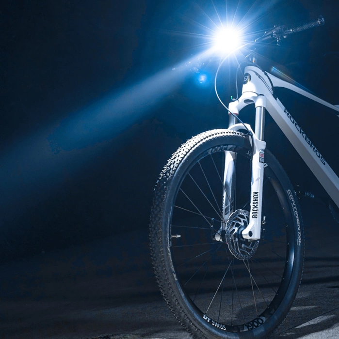 Lampka rowerowa przednia Rockbros 24310006001 400 lm + kabel micro USB - USB-A - czarna