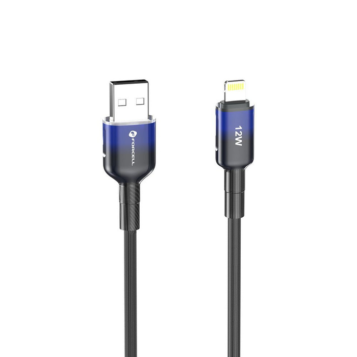 Kabel USB A do Lightning Forcell F-Energy 2,4A 12W Gradient 1 m C353 czarny