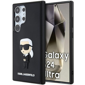 Etui Karl Lagerfeld KLHCS24L3DRKINK Samsung Galaxy S24 Ultra S928 czarny/black hardcase 3D Rubber Ikonik Case