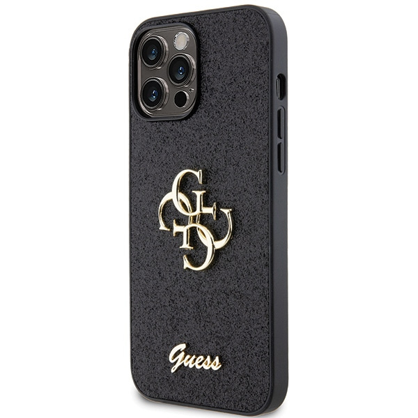 Etui Guess GUHCP13XHG4SGK iPhone 13 Pro Max 6.7" czarny/black hardcase Glitter Script Big 4G Case