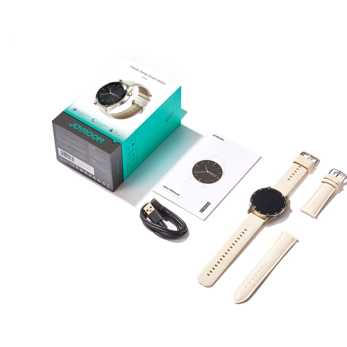 Smartwatch Joyroom JR-FC2 Classic Series z funkcją odbierania połączeń IP68 - złoty