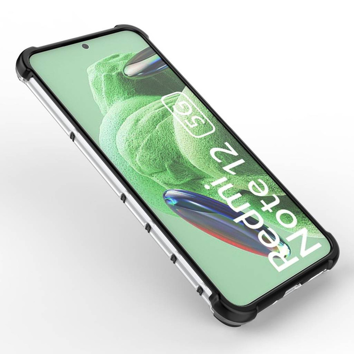 Etui Honeycomb etui do Xiaomi Redmi Note 12 5G / Poco X5 5G pancerny hybrydowy pokrowiec czarne Case