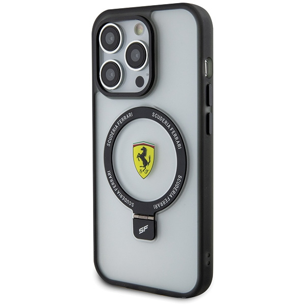 Etui Ferrari FEHMP15XUSCAH iPhone 15 Pro Max 6.7" transparent hardcase Ring Stand 2023 Collection MagSafe Case