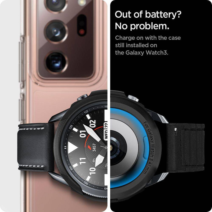 Etui SPIGEN Galaxy Watch 3 41mm Liquid Air  Black Czarne