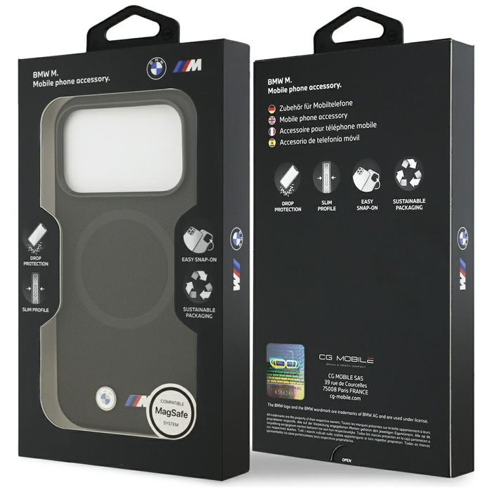 Etui BMW M FW Metal Logo MagSafe do      iPhone 17 Pro Max czarny