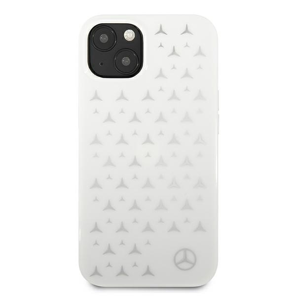 Etui MERCEDES Apple iPhone 13 Silver Stars Pattern Biały Hardcase