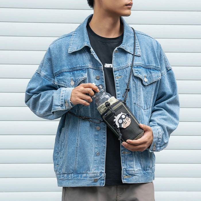 Torba na butelkę Rockbros turystyczna z paskiem na ramię 1l - zielona