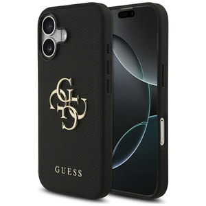 Etui Guess Grained Big 4G & Classic Logo do iPhone 17 czarny