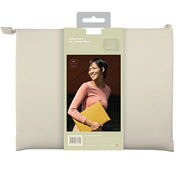 Etui UNIQ etui Lyon laptop Sleeve 14" beżowy/seasalt light beige Waterproof RPET