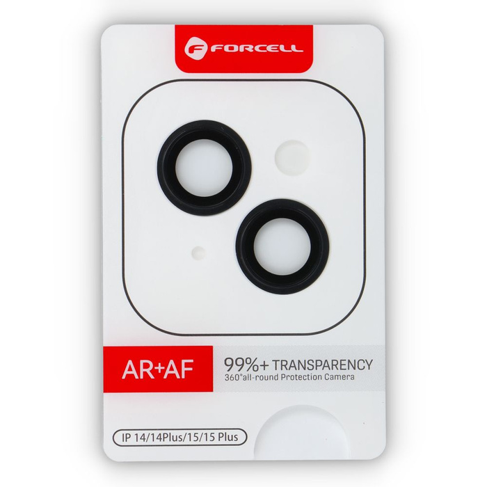 Szkło hartowane na aparat do iPhone 14 / 14 Plus Forcell Premium czarne 0INT