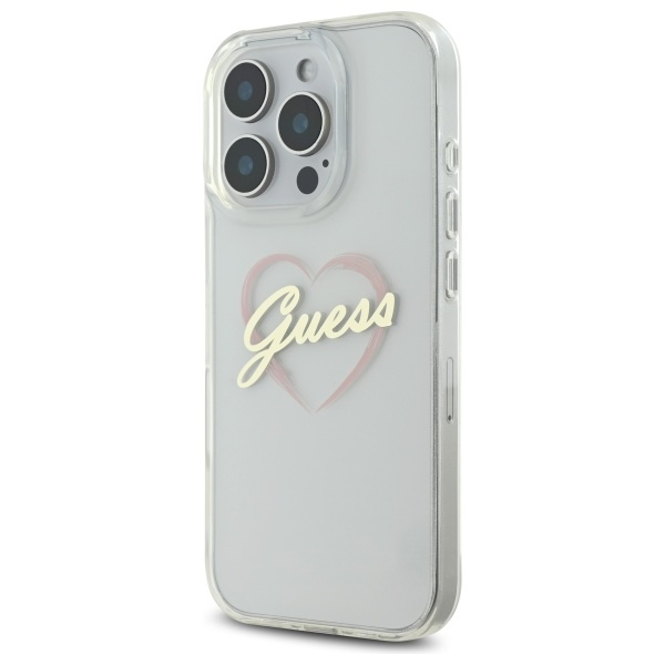 Etui Guess iPhone 16 Pro Max 6.9" przeźroczysty/transparent hardcase IML Heart