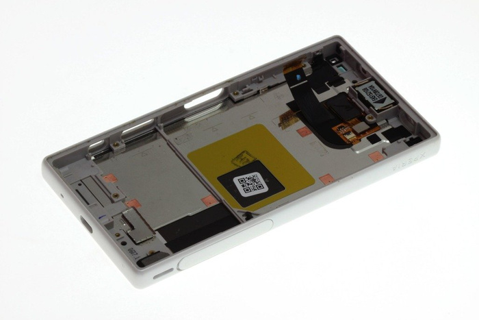 WYŚWIETLACZ Xperia Z5 Compact Grade A/B Oryginalny LCD Dotyk Biały Pęknięcie