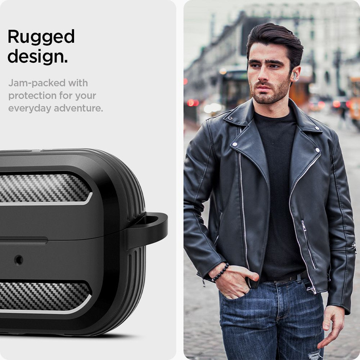 ETUI SPIGEN RUGGED ARMOR SAMSUNG GALAXY BUDS 3 / 3 PRO MATTE BLACK