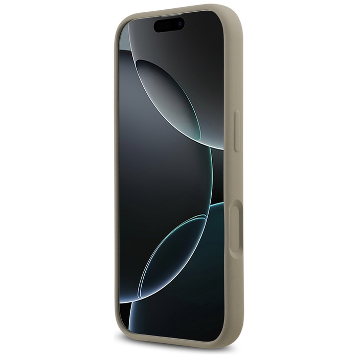 Etui Guess Silicone Big 4G Script do     iPhone 17 brązowy