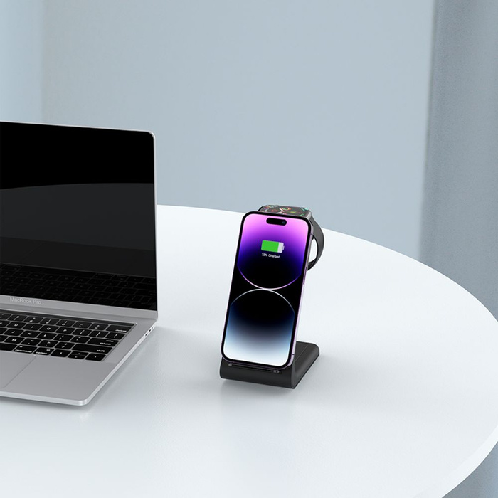 Ładowarka TECH-PROTECT A8 3IN1 WIRELESS CHARGER BLACK