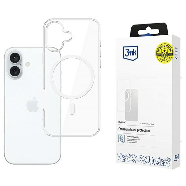 Etui 3MK MagCase iPhone 16 Plus przezroczysty /clear kompatybilne z MagSafe