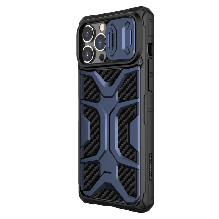 Etui Nillkin Adventurer Case etui do iPhone 13 Pro Max pancerny pokrowiec z osłoną na aparat niebieski