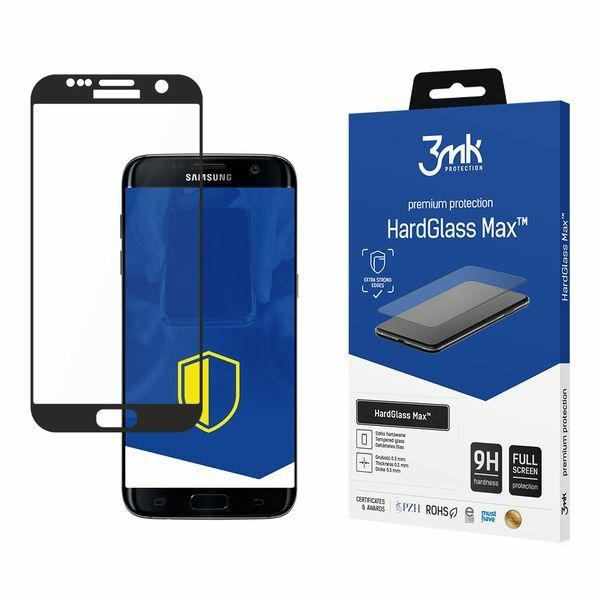 Szkło Hartowane 3MK Samsung Galaxy S7 Edge HardGlass Max Czarny Glass