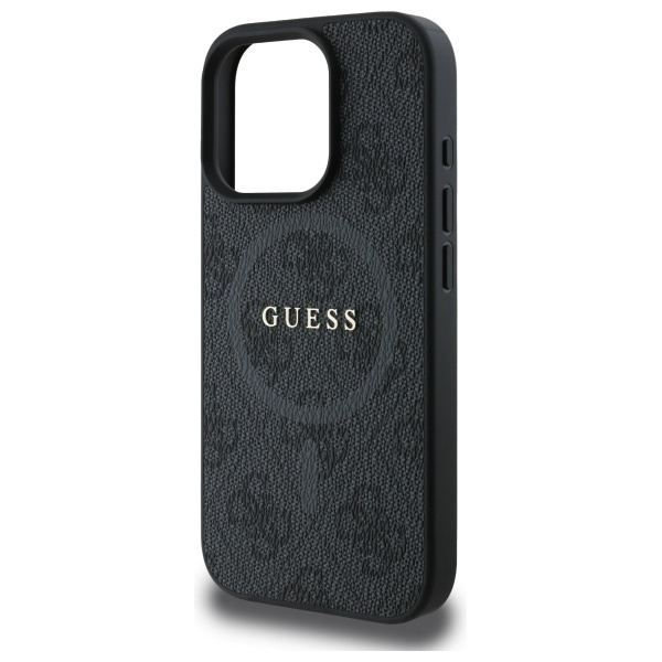 Etui Guess iPhone 16 Pro Max 6,9" czarny/black MagSafe PU 4G Ring Classic Logo