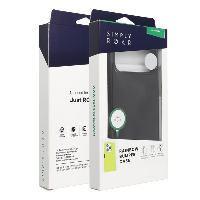ROAR futerał RAINBOW BUMPER kompatybilny z MagSafe do IPHONE 16 Pro Max czarny