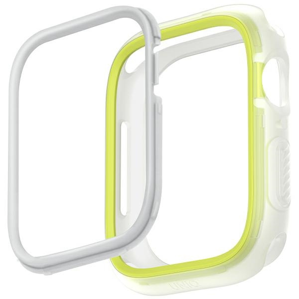 Etui UNIQ Moduo Apple Watch Series  4/5/6/7/8/SE/SE2 40/41mm limonka-biały/lime-white Case