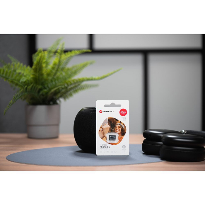 Karta microSD 64GB U3 class 10 Forcell F-Data czerwona