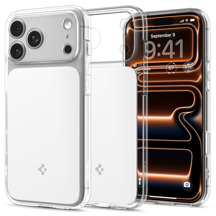 SPIGEN ULTRA HYBRID ”T” MAG MAGSAFE IPHONE 17 PRO MAX CLEAR/WHITE
