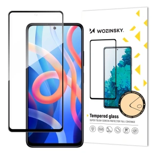 Wozinsky super wytrzymałe szkło hartowane Full Glue na cały ekran z ramką Case Friendly Xiaomi Redmi Note 11 / Redmi Note 11S czarny