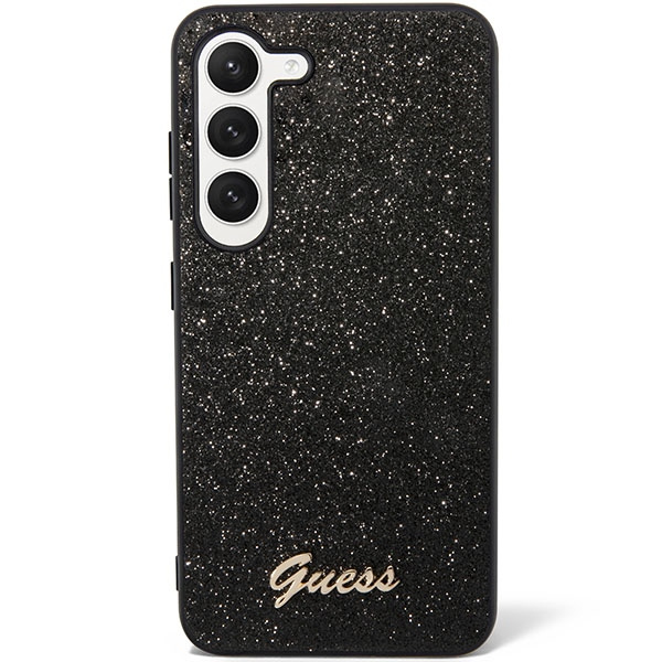 Etui Guess GUHCS23MHGGSHK S23 Plus S916 czarny/black hard case Glitter Script