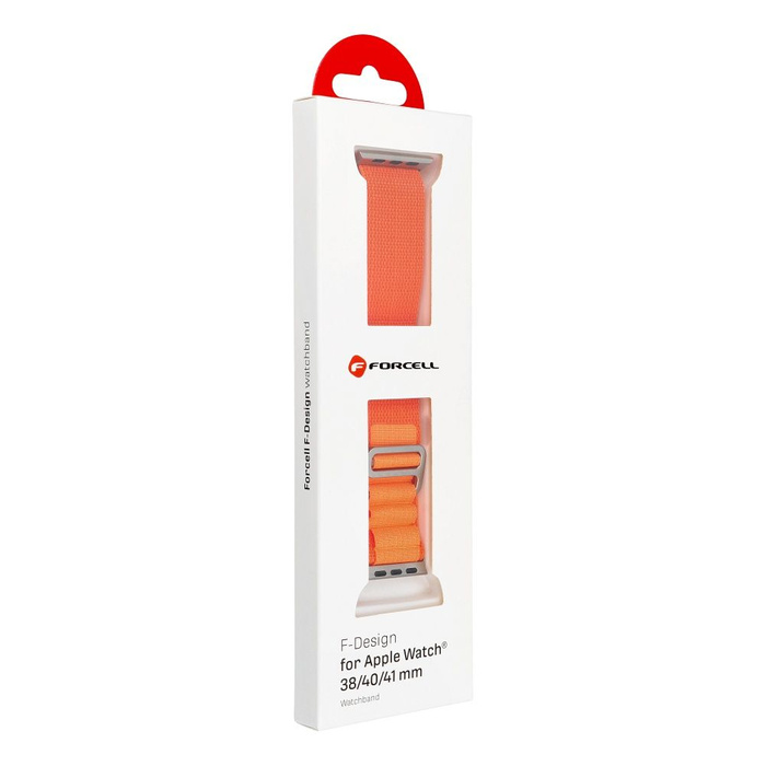 FORCELL F-DESIGN FA13 pasek do APPLE Watch 38 / 40 / 41 mm pomarańczowy
