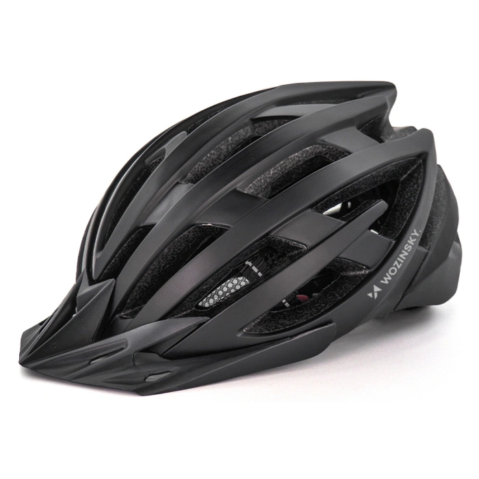 Kask rowerowy MTB Wozinsky  z tylną lampką USB M - czarny