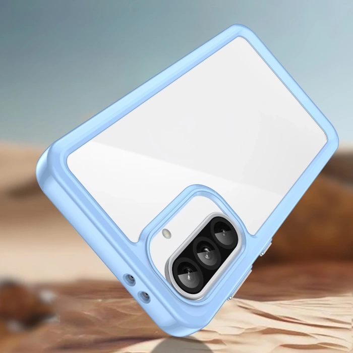 Etui Outer Space Case do Samsung Galaxy A56 pokrowiec z elastyczną ramką - niebieskie