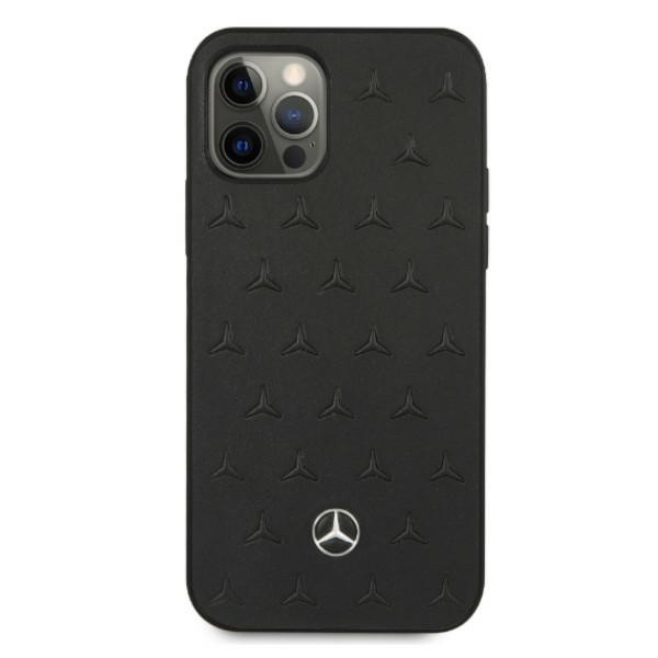 Etui MERCEDES Apple iPhone 12 Pro Max Leather Stars Pattern Czarny Hardcase