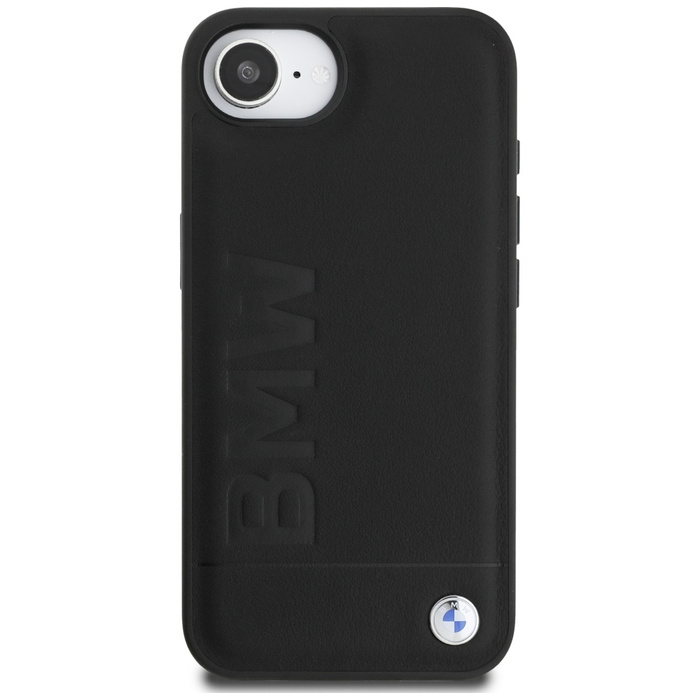 Etui BMW Leather Hot Stamp do iPhone 16e czarny