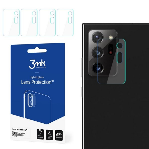 Szkło Hybrydowe 3MK Samsung Galaxy Note 20 Ultra N986 Lens Protect Ochrona Na Obiektyw Aparatu 4szt Glass