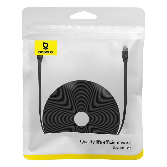 Kabel sieciowy Baseus Ethernet RJ45, Cat.6, 30m (czarny)