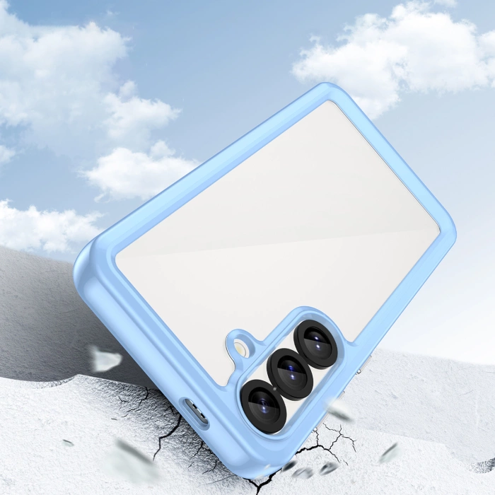 Etui silikonowe Outer Space Case z żelową ramką do Samsung Galaxy S25 - niebieskie