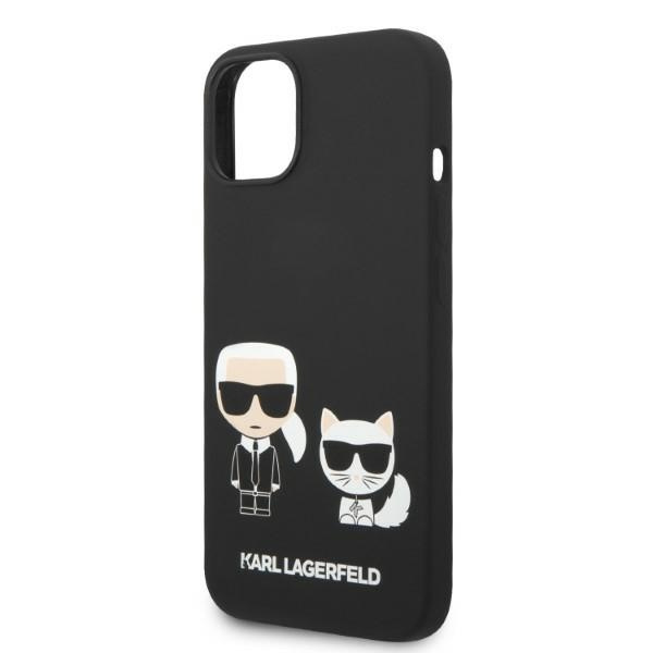 Etui KARL LAGERFELD Apple iPhone 14 Plus Liquid Silicone Karl & Choupette Magsafe Czarny Hardcase