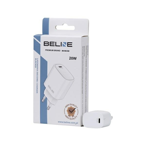 Beline Ład. siec. 1x USB-C 20W biała/white (only head) PD 3.0  BLNCW20