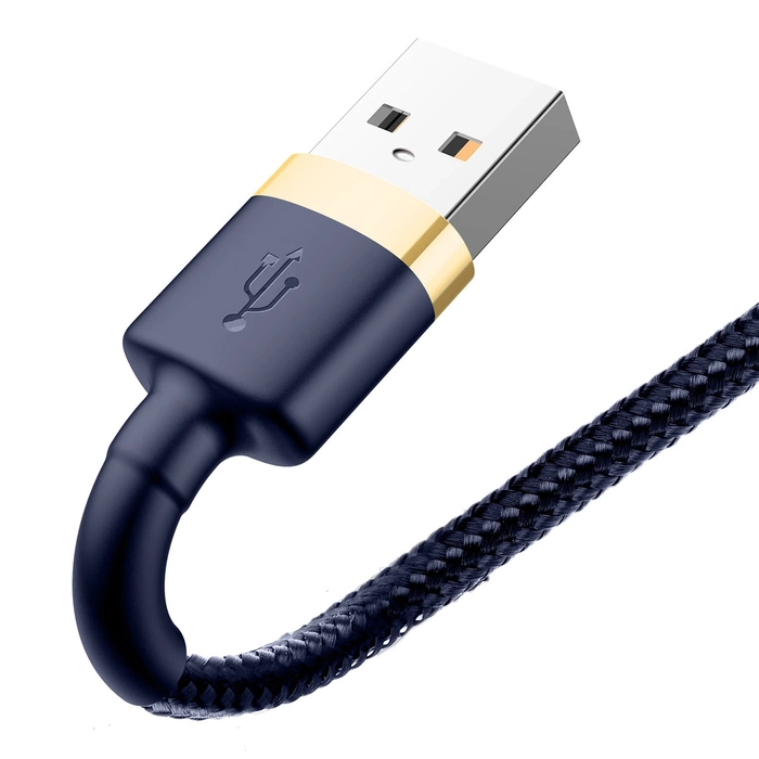 Kabel USB Lightning BASEUS Cafule 2.4A 1m złoto-granatowy