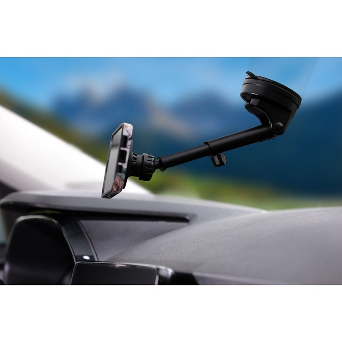 FORCELL F-Grip PrecisionX uchwyt samochodowy do szyby/deski/kratki kompatybilny z MagSafe czarny