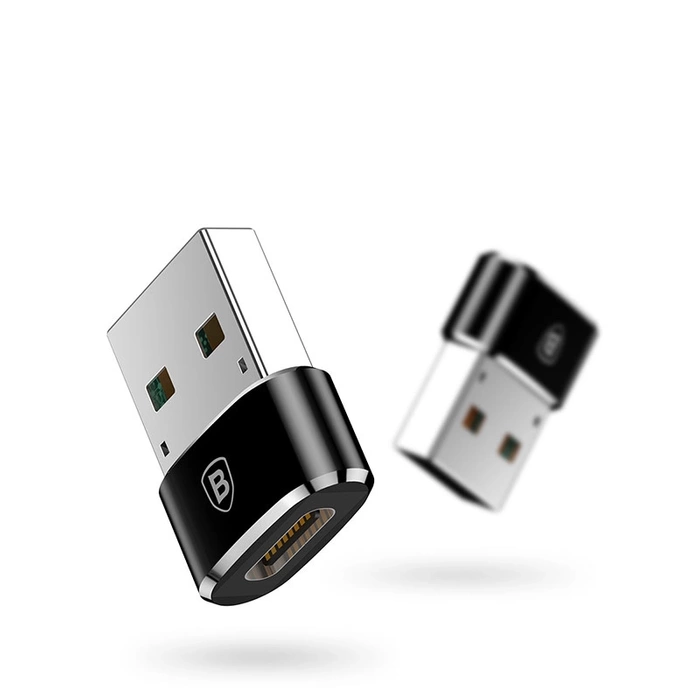 Baseus adapter przejściówka ze złącza USB Type-C na USB czarny (CAAOTG-01)