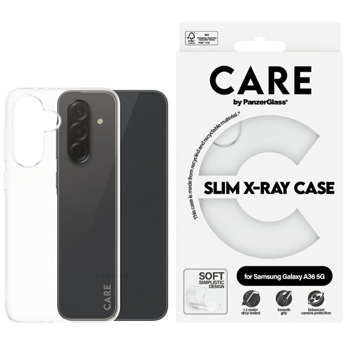Etui CARE by PanzerGlass Fashion X-Ray    do Samsung Galaxy A36 5G przezroczysty